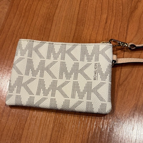 Michael Kors Cream and Tan Wristlet - Picture 2 of 4